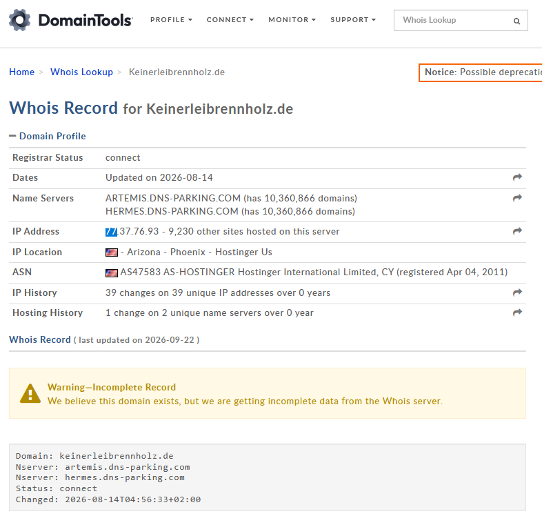 Dokumentation zum Fall Keinerlei – Screenshot 01