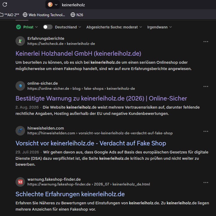 Dokumentation zum Fall Keinerlei – Screenshot 04